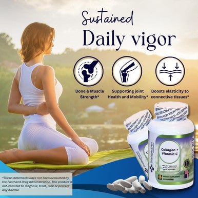 Hydrolyzed Collagen Supplements for Women, Vitamin C - Collagen Pills Support Healthy Skin, Hair, Nails, Bones, Joints, and Immunity, 90 Multi Collagen Peptides Capsules