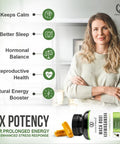 Maca Root 10,000 Mg, Ashwagandha 6000Mg Extract, Capsules For Men & Women With Turmeric Curcumin And Bioperine 120 Capsules Made In Usa