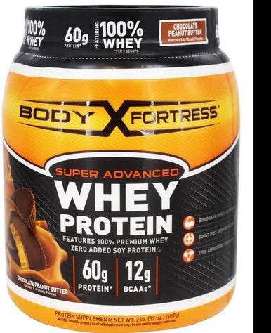 Body Fortress 100% Whey Premium Protein Powder Chocolate 1.78Lbs (Packaging May Vary) & 100% Whey Premium Protein Powder Chocolate Peanut Butter 1.78Lbs (Packaging May Vary)