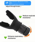 Fanbodta Portable Lung Capacity & Ab Trainer - Adjustable Resistance Breathing Exerciser For Core Strength Swimming Martial Arts | Medical-Grade Silicone Compact Design With Flow Control Valve