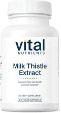 Vital Nutrients Milk Thistle Extract 250Mg Vegan Milk Thistle Supplement For Liver Function & Detox Antioxidant Support For Glutathione Production Gluten, Dairy, Soy Non-Gmo 60 Capsules