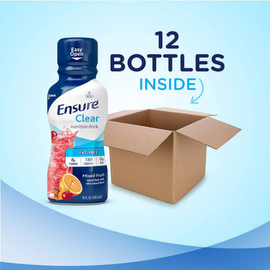 Ensure Clear Mixed Fruit Nutrition Drink Fat Free 12 Pack