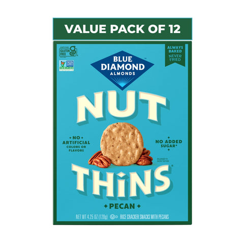 Blue Diamond Almonds Nut-Thins Hint of Sea Salt, 4.25 oz, Pack of 6