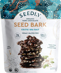 SEEDLY Organic 70% Dark Chocolate Snacking Bark with 20g Protein 50% less sugar Celtic Sea Salt Keto Vegan Snacks GlutenFree Low Carb Paleo NonGMO SteviaFree No Weird Additives 3.6oz (Pack of 3)