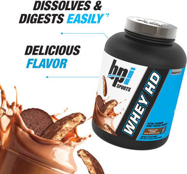 BPI Sports Whey HD Ultra Premium Protein Powder, Chocolate Cookie, 4.2 Pound