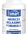 Supersmart Muscle Relaxing Formula Natural Organic Supplement with Vitamin E Magnesium Support Healthy Joints Bones Muscles NonGMO Gluten Free 180 Vegetarian Capsules