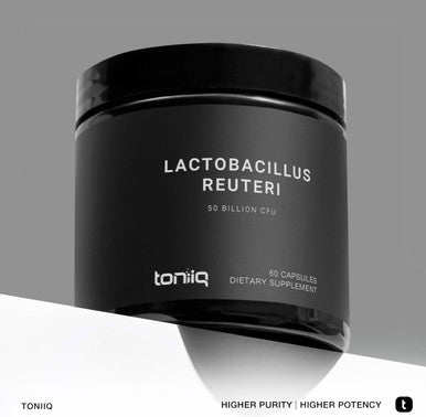 Toniiq 50 Billion CFU Lactobacillus Reuteri Probiotic 50mg per Serving L Reuteri Probiotics Highest CFU Count Lactobacillus Reuteri Probiotic 60 Vegetarian Capsules 60 Servings