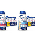 Ensure Plus Nutrition Shake With 16 Grams Of Protein & Plus Liquid Nutrition Shake With Fiber 16 Grams Of Protein Vanilla 8 Fl Oz Bottle (Pack Of 24)