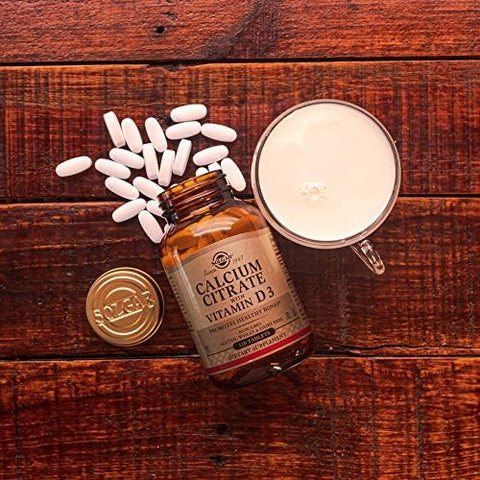 Solgar Calcium Citrate With Vitamin D3 240 Tablets Promotes Healthy Bones and Teeth Supports Musculoskeletal and Nervous Systems NonGmo GlutenFree Dairy Kosher 60 Servings