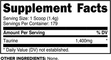 Primaforce Taurine Powder 250 Grams - Non-GMO & Gluten Supplement