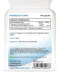 Health4All Magnesium Citrate 750mg 90 Capsules (V) (225mg Elemental Magnesium) Purest