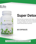 4Life Super Detox - Dietary Supplement Supports Detoxification and Healthy Liver Function - Supplement Formula with Artichoke Calcium D-Glucarate and Milk Thistle - 60 Capsules