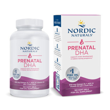Nordic Naturals, Prenatal DHA Unflavored Formula 830mg 180 Soft Gels