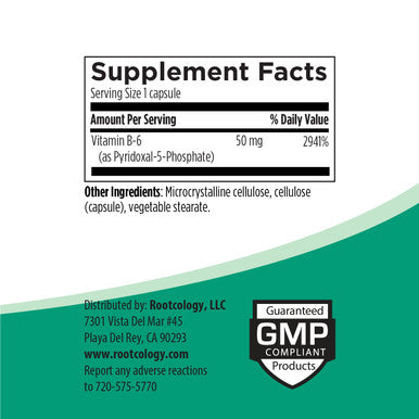 Rootcology P5P - Active Vitamin B6 To Support Balanced Mood And Healthy Response To Stress (120 Capsules)