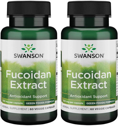 Swanson Maximum Strength Fucoidan Extract - Herbal Supplement Promoting Immune System Function - Natural Formula Supporting Overall Health - (60 Veggie Capsules 500mg Each) (2 Pack)