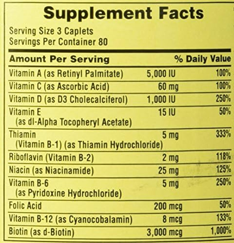 Spring Valley Hair Skin and Nails BiotinCollagenGelatin 240 Caplets
