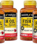 Mason Natural Omega3 Fish Oil 45Day Supply 1000Mg With Epa And Dha For Joint Support 90 Softgels (Pack Of 3)