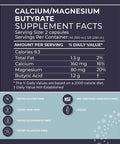 Bodybio Butyrate With Calcium & Magnesium - Supports Healthy Digestion, Gut & Microbiome - Leaky Gut Repair - Control Bloating - Healthy Inflammation Response - Fuel For Healthy Gut - 250 Capsules