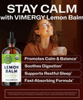 Vimergy USDA Organic Lemon Balm Tincture Herbal Supplement Can be Used in Tea Non GMO Alcohol Free