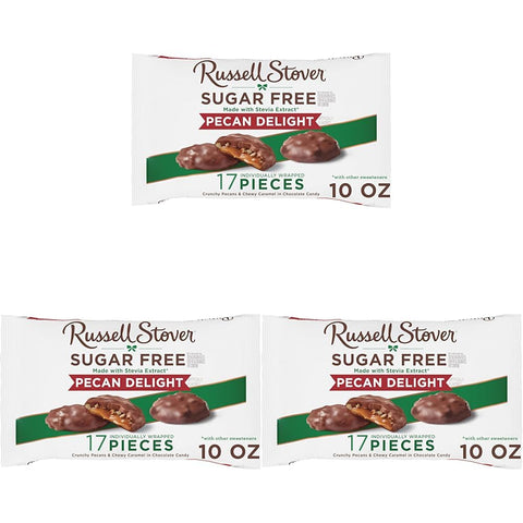 Russell Stover Sugar Pecan Delights with Stevia 10 oz. Bag