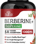 Berberine Supplement 1200Mg - 5X Higher Absorption - Ultra Pure 98% Berberine Hcl - Healthy Weight Management, Immune Support - Non Gmo, Manufactured In Usa - 60 Vegan Capsules