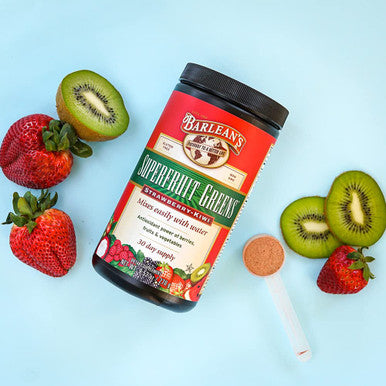 Barleans Superfruit Greens Powder with Antioxidant Power of Berries Fruits and Vegetables Vegan Non GMO Gluten Free 9.52Ounce