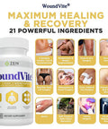 Zen Nutrients WoundVite Pre & Post Surgery Support Scar & Wound Care Scar Treatment Plastic & General Surgery Heal Faster & Aids in Recovery Time w/ Bromelain Turmeric & Arnica - 60 Vegan Caps