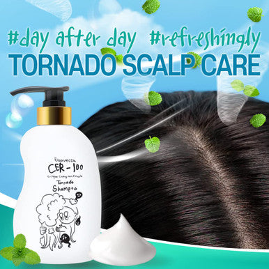 Elizavecca CER100 Collagen Coating Hair A Muscle Tornado Shampoo 500ml/16.9 fl.oz. AntiDandruff Shampoo KBeauty