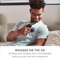 Homedics Therapist Select Compact Percussion Massager, 4 Attachments, Thermal Heat, Rechargeable Battery With 4-Hour Runtime And Charge Light Indicator, 3 Intensity Levels, Cordless For Trave
