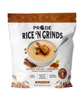 Pride Foods Rice 'N Grinds Hot Cereal - Gluten-Free, Non-GMO, Vegan-Friendly, Natural Rice Breakfast, Quick & Easy Hot Meal, Low-Fat Comfort Food, 30 Servings, Apple Pie