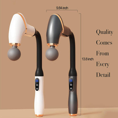 Massage Gun Back Neck Massager For Pain Relief Deep Tissue Percussion Massage Gun With 4 Massage Heads & 6 Speed Levels(Black)