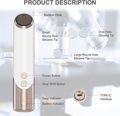 Bug Bite Thing Suction Tool Venom Extractor ZeChok Electronic Mosquito After Bite Sucks Venom, No Antipruritic and Chemical Suitable for Outdoor Camping with 3 Replaceable Tips and Washable (White)