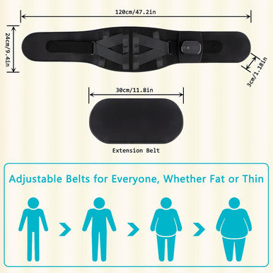 Cordless Heating Pad With Massager, Back Brace Heating Pad For Back Pain Relief, Heated Back Massager Support Belt With 3 Heating & Vibration Modes, Rechargeable Low Back Massager For Women Men