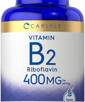 Carlyle Vitamin B-2 400Mg | 180 Tablets | Vegetarian, Non-Gmo, Gluten Free Supplement | Vitamin B2 Riboflavin