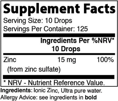 Best Naturals Ionic Liquid Zinc - Immune Support - High Bioavailability - Glass Bottles 2 OZ (60ml)