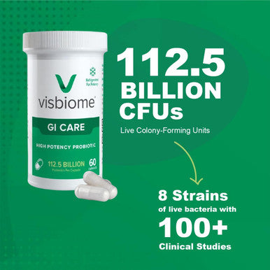 Visbiome - High Potency Probiotics 112.5 Billion CFU Live Bacteria 60 Capsules