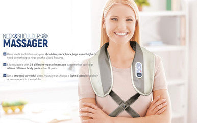 Neck Back And Cervical Massager Percussive Massager With Soft And Deep Kneading Massage Ideal For Neck, Back, Shoulder, Feet