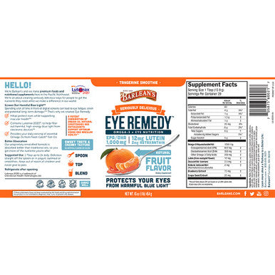 Barlean's Eye Remedy 16Oz Fresh Flaxseed Oil Softgels From Cold Pressed Flax Seeds 250Ct
