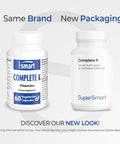 Supersmart Complete K 3 Bioavailable Forms of Vitamin K K1 K2 MK4 K2 MK7 Support Bones Teeth Health NonGMO Gluten Free 60 Vegetarian Capsules