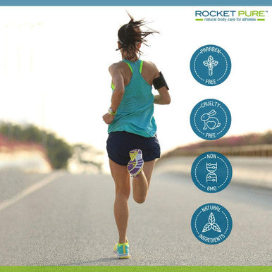 Rocket Pure Natural Cedar Foot Deodorant and Shoe Deodorizing Powder for Athletes. Large 5-Ounce Bottle.
