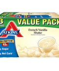 Atkins Mocha Latte Iced Coffee Protein Shake & Iced Coffee Vanilla Latte Protein Shake, 15g Protein, Low Glycemic, 4g Net Carb, 1g Sugar, Keto Friendly, 3 PACK