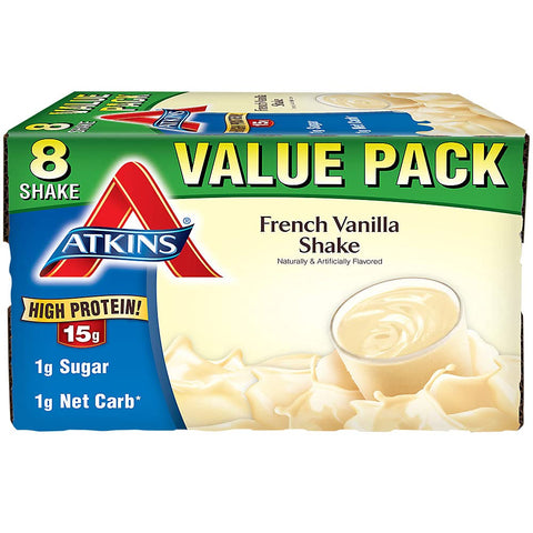 Atkins Mocha Latte Iced Coffee Protein Shake & Iced Coffee Vanilla Latte Protein Shake, 15g Protein, Low Glycemic, 4g Net Carb, 1g Sugar, Keto Friendly, 3 PACK