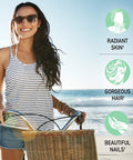 Garden of Life Grass Fed Collagen Greens Beauty Powder - Apple 14 Servings Collagen Powder For Women Skin Hair Nails Joints Collagen Peptides Powder Collagen Protein + Greens Collagen Supplement