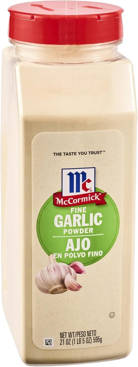 McCormick Garlic Powder, Non GMO, Made from Fresh, Whole Garlic Cloves, For Bringing Consistent Flavor to Favorite Foods While Cooking, 8.75 oz