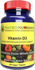 Vitamin D3 Stronger Than The Competition 62.5mcg (1000iu) Highest Absorption Rate 100% Organic Natural Ingredients Massive Immune Support Vegan Tablets (60ct)