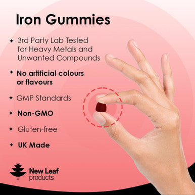Iron Gummies With Vitamin C For Added Absorption 120 Iron Gummies For Women & Men - Real Fruit Juice (2 Months Supply) Iron Supplements Iron Gummies Tasty Alternative To Iron Tablets 14Mg Per Serving