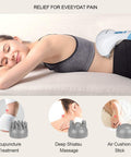 Cotsoco Handheld Neck Back Massager - Double Head Electric Full Body Massager - Deep Tissue Percussion Massage Hammer For Muscles, Arm, Neck, Shoulder, Back, Leg, Foot (Blue)