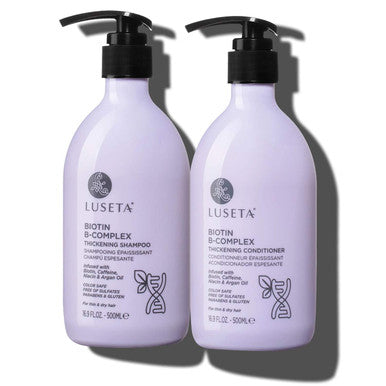 Luseta Biotin BComplex Shampoo Conditioner Set for Hair Growth and Strengthener Hair Loss Treatment for Thinning Hair With Biotin Caffein and Argan Oil for Men Women All Hair Types 2 x 16.9oz
