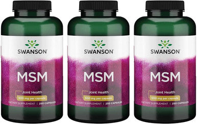 Swanson Msm 500 Milligrams 250 Capsules (3 Pack)