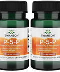 Swanson P-5-P (Pyridoxal-5-Phosphate) Coenzymated Vitaminb-6 20 Milligrams 60 Capsules (4 Pack)